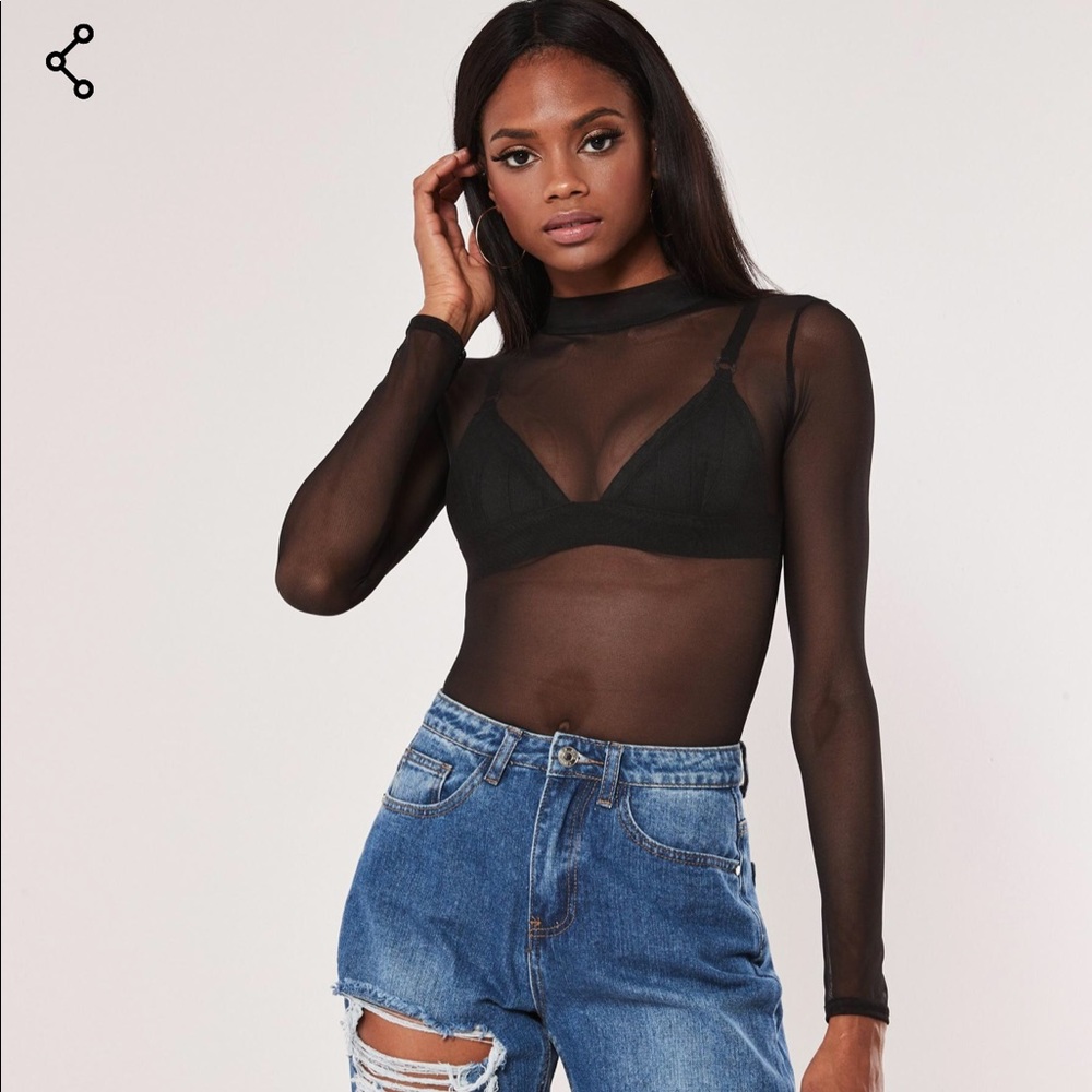 Black Mesh Bodysuit